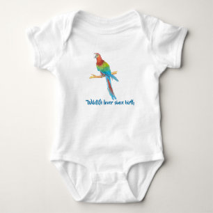 Body Para Bebê Papagaio colorido do Macaw