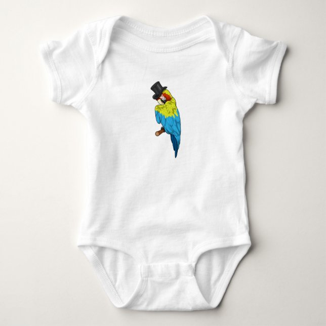 Body Para Bebê Papagaio com Cilindro (Frente)