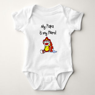 Body Para Bebê Papai é o meu fantasma de bombeiro herói