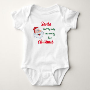 Body Para Bebê Papai noel - anúncio do bebê do Natal