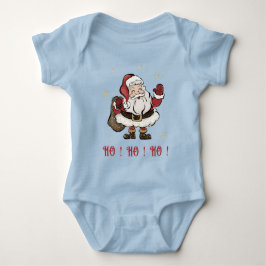 Body Para Bebê Papai Noel Azul, Fita Azul, Bebê