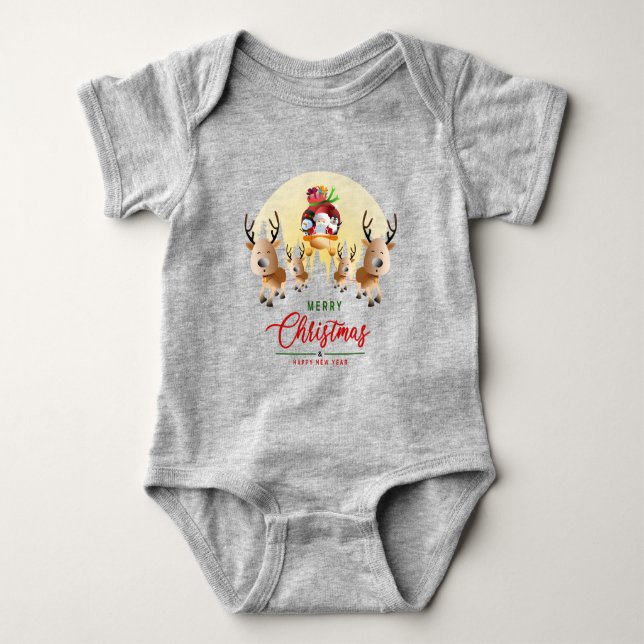 Body Para Bebê Papai Noel está vindo | (Frente)