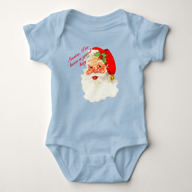 Body Para Bebê Papai Noel eu fui bonzinho Personalize Natal Bebê (Frente)