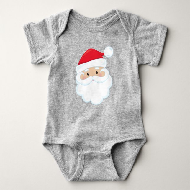Body Para Bebê Papai Noel, Papais noeis sorridentes, Papai Noel,  (Frente)