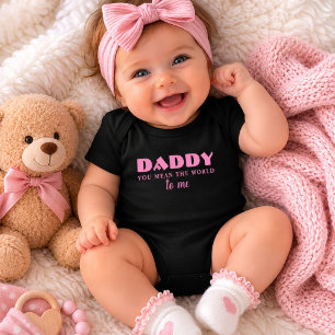 Body Para Bebê Papai você significa Mundo para mim Citação Bebê M