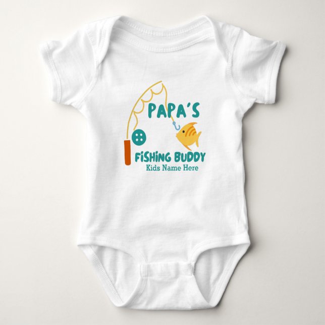 Body Para Bebê Papai's Fish Buddy Baby (Frente)