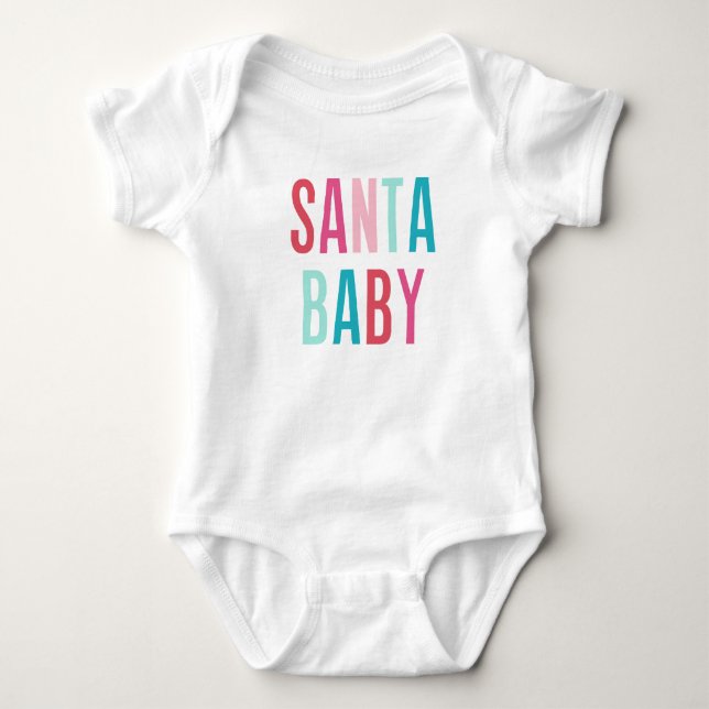 Body Para Bebê "Papais noeis Bebê" Natal Feriado Bebê Fachado (Frente)