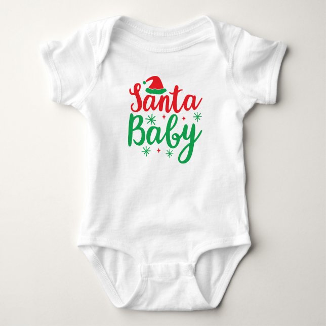 Body Para Bebê "Papais noeis Bebê" Natal Feriado Bebê Fachado (Frente)