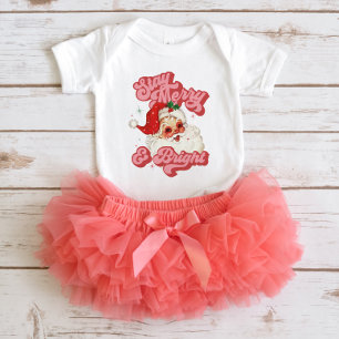 Body Para Bebê Papais noeis cor-de-rosa vermelho para esmeril fic