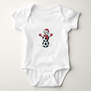 Body Para Bebê Papais noeis de Natal do Snowman Baseball Esporte