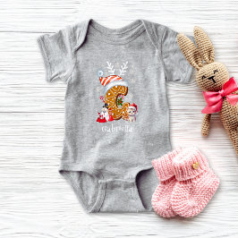 Body Para Bebê Papais noeis de Natal Gingerbird Alphabet G