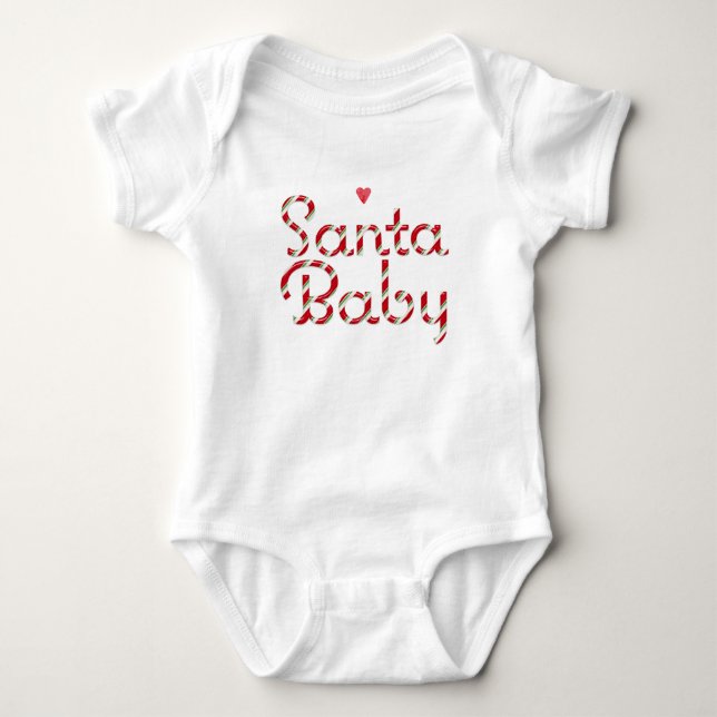 Body Para Bebê Papais noeis Doces de Natal de Bebê (Frente)