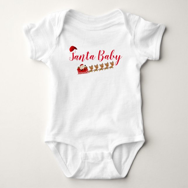 Body Para Bebê Papais noeis e renas (Frente)