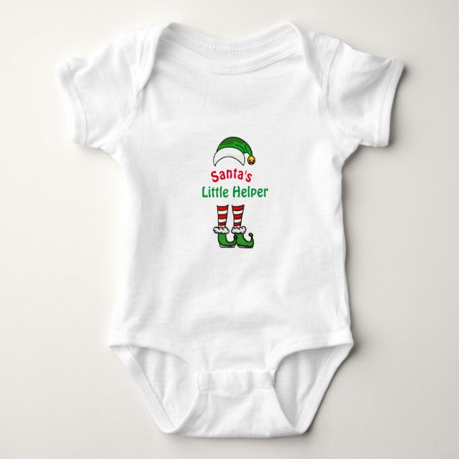 Body Para Bebê Papais noeis Elf Hat e Leggings (Frente)