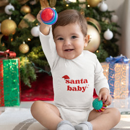 Body Para Bebê Papais noeis Engraçados e Engraçados Bebê de Natal