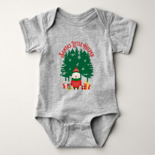 Body Para Bebê Papais noeis Pequeno Auxiliar Natal