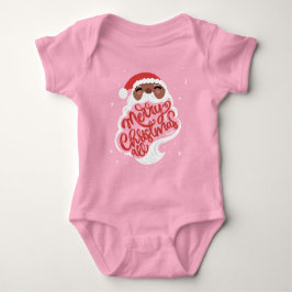 Body Para Bebê Papais noeis Pretos | Feliz Natal Todos