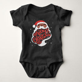 Body Para Bebê Papais noeis Pretos | Feliz Natal Todos