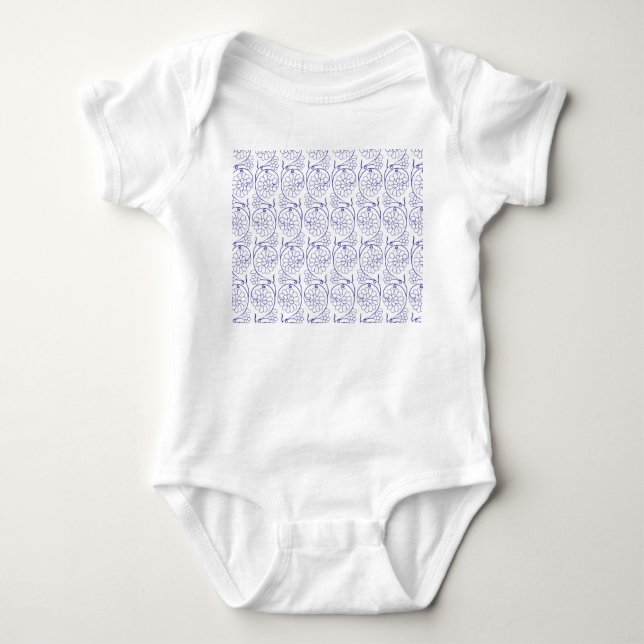 Body Para Bebê Papel branco de embrulho com uma parte sutil e rep (Frente)