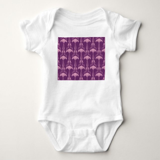 Body Para Bebê Papel de parede flexível - Design violeta rosa (Frente)
