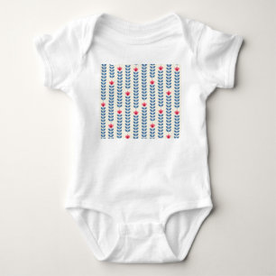 Body Para Bebê Papel de parede retrô geométrico escandinavo flora