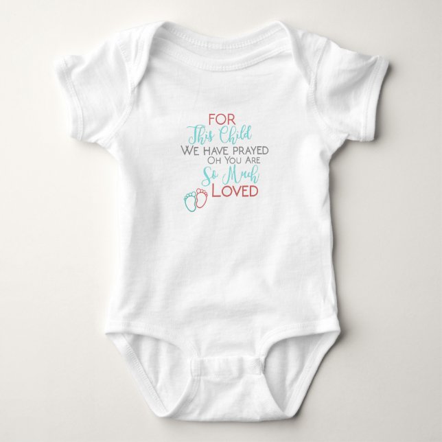 Body Para Bebê Para esta criança nós Prayed o Bodysuit (Frente)