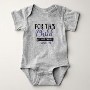 Body Para Bebê Para Esta Criança Rezamos 1 Samuel 1:27