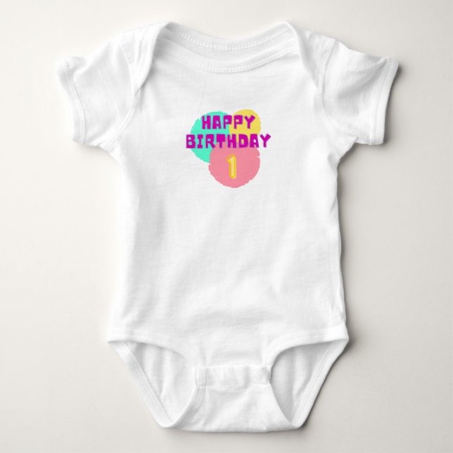Body Para Bebê Parabéns 1 ano (Frente)