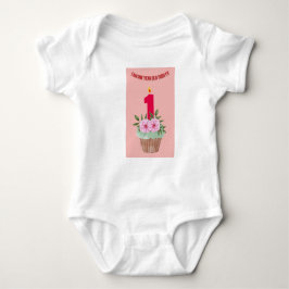 Body Para Bebê Parabéns de 1 ano, design