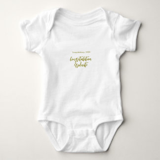 Body Para Bebê Parabéns graduado nome dourado turma 20XX si