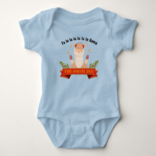 Body Para Bebê Parabéns Personalizado Llama Família Matching Bebê
