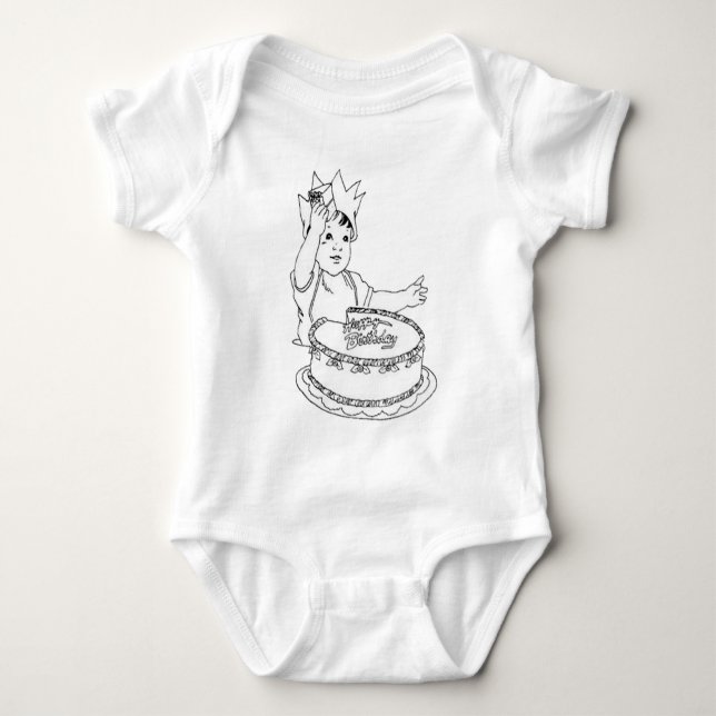 Body Para Bebê Parabéns Toddler Shirt (Frente)