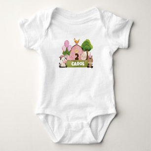 Body Para Bebê Paraíso Rosa Personalizado