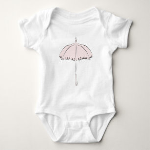 Body Para Bebê Parasol Rosa