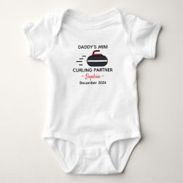 Body Para Bebê Parceiro de Curling do Papai - Jogador de Curling