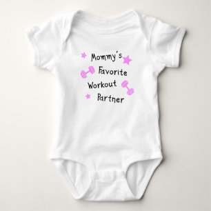 Body Para Bebê Parceiro de Workout Favorito do Mamãe