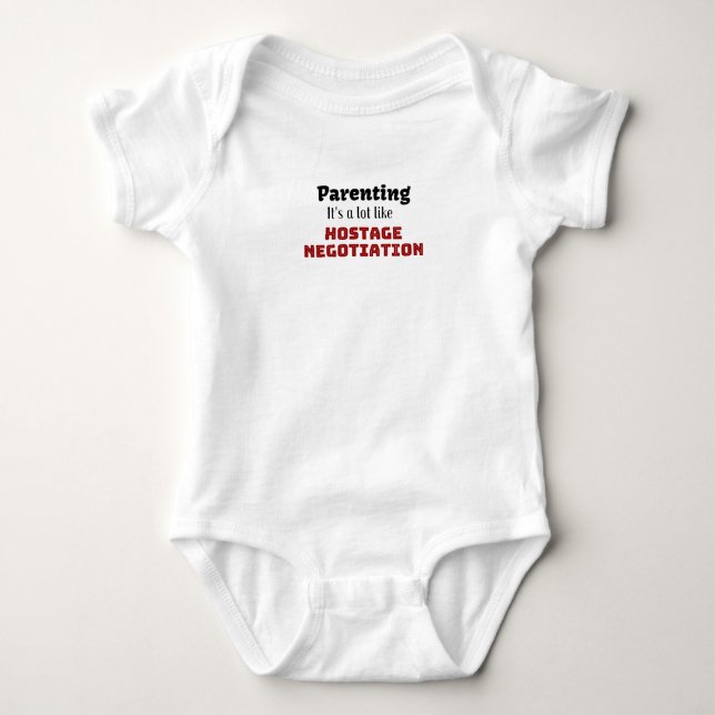 Body Para Bebê Parentalidade...É muito parecido com a negociação  (Frente)