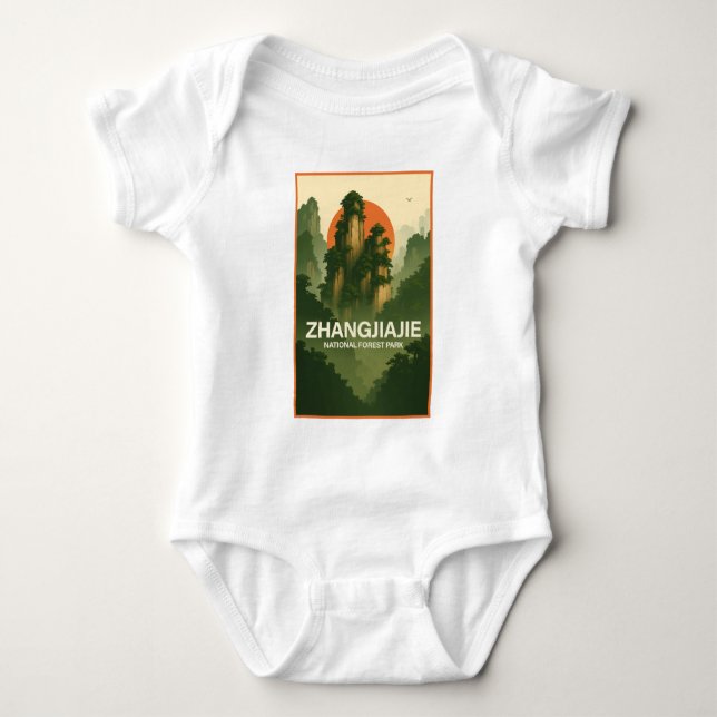 Body Para Bebê Parque Florestal Nacional Zhangjiajie (Frente)