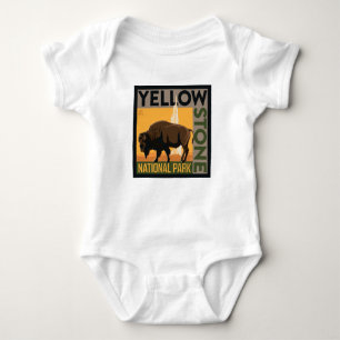 Body Para Bebê Parque Nacional Yellowstone Buffalo