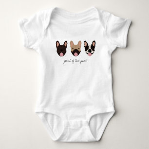 Body Para Bebê Parte Da Embalagem De Bulldog Francês Sorrindo