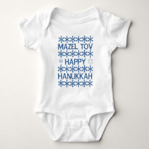 Body Para Bebê Partido judaico Hanukkah dos flocos de neve