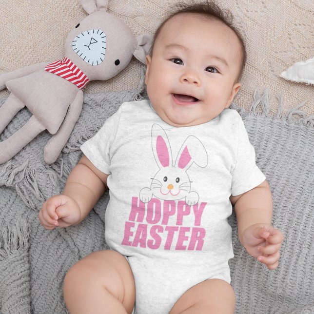 Body Para Bebê Páscoa Alegre - Pun Cute Feliz Coelho de Páscoa (Criador carregado)