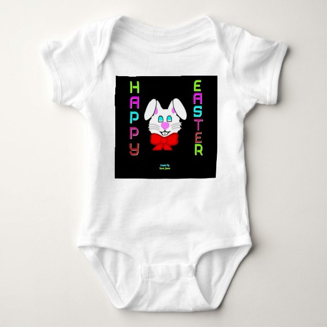 Body Para Bebê Páscoa Bunny Baby Jersey (Frente)