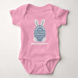 Body Para Bebê Páscoa de Bebê Menina Personalizada Divertida e Fo