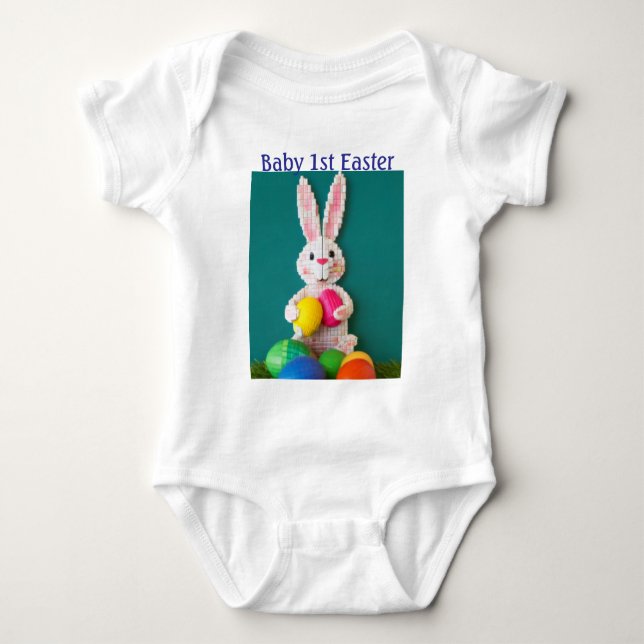 Body Para Bebê Páscoa de roupas de bebê (Frente)