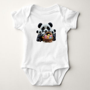 Body Para Bebê Páscoa do Urso Panda