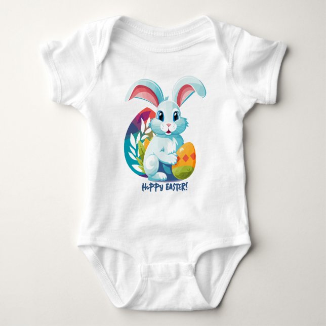 Body Para Bebê Páscoa Hoppy! (Frente)