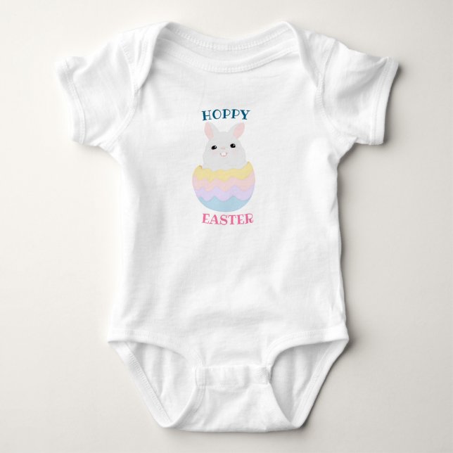 Body Para Bebê Páscoa Hoppy (Frente)