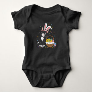 Body Para Bebê Páscoa Negra Gato Tuxedo Rabbit Coelho Ovos