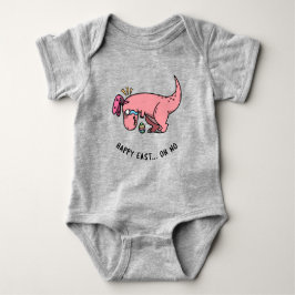 Body Para Bebê Páscoa T-Rex Luz de Bebê